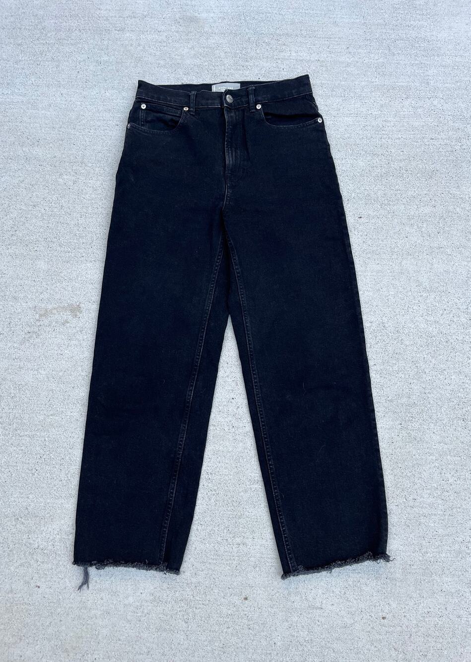 Everlane Way-High Jean Washed Black Organic Cotton 27